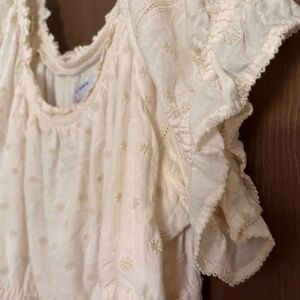 Cream Knit Detailed Shift Dress